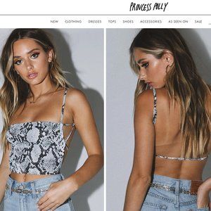 Jura Snakeskin Backless Top